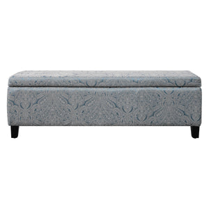 Indoor Jacquard Storage Ottoman Bench
