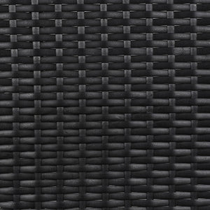 K&K 47.5"W Wicker Outdoor Storage Cabinet with Tempered Glass Top