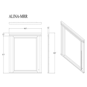 Adalid - Square Shaped Mirror With LED Lighting And Glittered Detailing - White