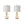 Ellipse Curved Glass Table Lamp, Set of 2
