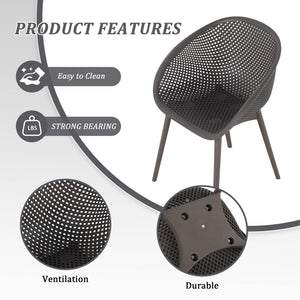Modern Lounge Chair Set With Round Table