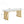 Large Rectangular Dining Table Kitchen Table With Geometric Legs - White / Gold