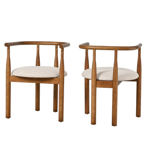 Modern Dining Chair Set of 2 with Solid Wood Legs