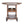 Wood and Aluminum Bar Cart with 2 Shelves, Oak and Silver