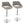 Fabrizzi - Mid Century Modern Adjustable Barstool With Swivel (Set of 2)