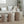 Set of 3 Rounded Wood Coffee Tables, End Tables, Plant Stands - Rustic Wood Finish
