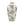 8.1x8.1x13.6' White Ceramic Accent Vase with Gray Floral Design