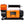 Heavy Duty 12V Air Compressor, Tire Inflator With Pressure Gauge, Compact Size - Black / Orange
