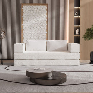 3 Seat Folding Floor Couch & King Size Bed Mattress