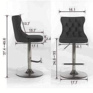 Swivel Adjustable Height Barstools Set of 2