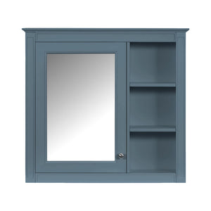 Bathroom Vanity With Medicine Cabinet, Royal Mirror Cabinet, Modern Bathroom Storage Cabinet With 2 Soft Closing Doors And 4 Drawers