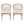 Outdoor Dining Chairs Set of 2 with Acacia Wood and Cream Washable Cushions