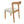 Solid Rubber Wood Dining Chairs (Natural Oak + Beige) Set of 2