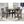 Counter Dining Table With Storage Bottom Shelf For Kitchen - Black