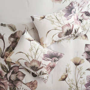 8 Piece Cotton Printed Comforter Set Blush Queen