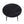 Modern Artificial Stone Round Dining Table With Metal Legs, Can Accommodate 6 People - Black