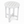 White HDPE Outdoor Side Table, 16 in. Round All-Weather Patio End Table