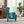 Modern Accent Chair with Retro Wood Legs - Floral