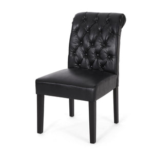 Broxton Tuft Dining Rolltop Chairs With Button Tufted Backrest (Set of 2)