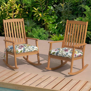 Outdoor Chair Cushions Set of 2, Botanical Floral