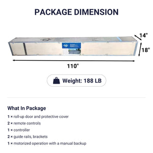 8.5' x 8.5' Motorized Roll-Up Door Kit
