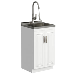 Darwin - Deluxe Laundry Cabinet With Pull-Out Faucet And Stainless Steel Sink