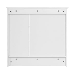 Wall Mount 2 In 1 Mirror Cabinet With Adjustable Shelf, Soft-Closing Hinges