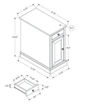 Accent End Table, Storage Drawer, Versatile Design - Espresso