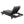 Lounge Chaise Set in Black Acacia Wood with Water-Resistant Cushions