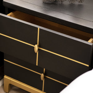 Kingsly 21" Wide Contemporary Glam Storage Side Table