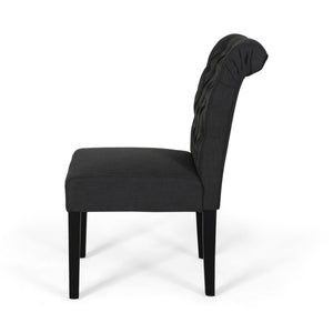 Broxton Tuft Dining Rolltop Chairs With Button Tufted Backrest (Set of 2)
