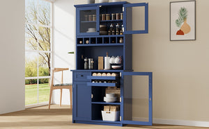 TOPMAX Farmhouse Freestanding Buffet with Hutch