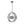 4 Light Galvanized Chandelier, Hanging Light Fixture With Adjustable Chain For Kitchen, Bulb Not Included - Gray