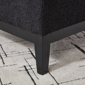 Upholstered Storage Ottoman With Reversible Lid Coffee Table With Rubberwood Legs