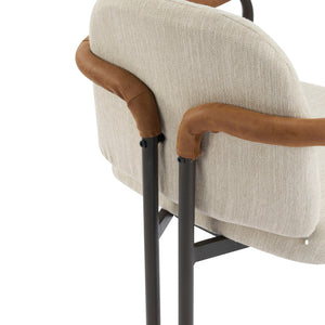 Modern Dining Chair Set with Durable Iron Frame and Comfortable Fabric Upholstery