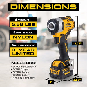 DeWalt XTREME 12V MAX Brushless 1/2" Cordless Impact Wrench Kit with LED Ring