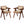 Modern Mid Century Dining Chairs (Set of 2), Rattan Accent Chairs, Comfy Armchairs, Outdoor Wood Chairs With Armrest - Walnut