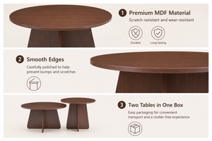 Retro-Style Nesting Coffee Table Set