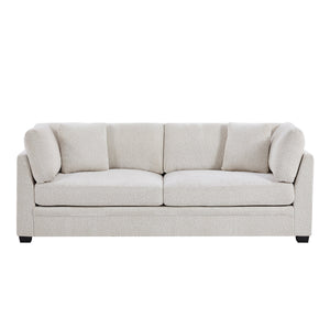 83.5" Modern Flared Arms Sofa (Beige)