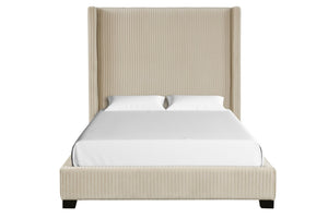 Upholstered Bed, Space-Saving Design
