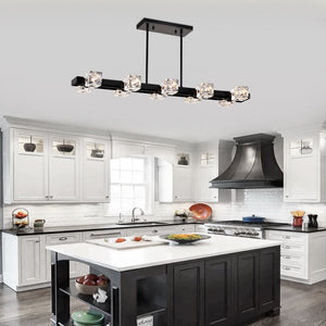 Rectangle Chandelier for Dining Room, 10-Light