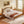 King Size Wooden Platform Bed with Rattan Headboard