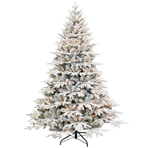 5ft Pre-Lit Flocked Artificial Christmas Tree