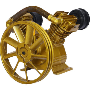 V Type Dual Cylinder Air Compressor Pump Head 5.5Hp 21Cfm 115 Psi - Golden