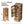 Rustic Wooden Storage Cabinet with Decorative Cutout Door & 2 Drawers