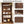 6 Tier Brown Mid Century Bookcase With X Design For Living Room - Brown