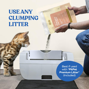 Smart Cat Litter Box with Wide Opening
