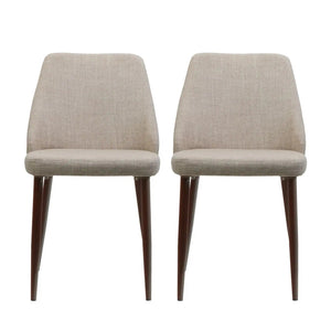 Modern Dining Chair With Iron Legs And Wood Finish