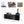 Black 112-Inch Double Stainless Steel Gas Outdoor Kitchen Grill