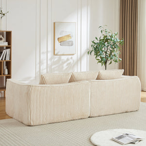 Minimalist 3-Seater Corduroy Sofa